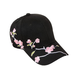 Baseball Cap Women's Girls Baseball Cap UV Protection Sun Hat Adjustable Peaked Cap Summer Baseball Cap Embroidery Plum Blossom Snapback Hat Outdoor Sports Trucker Cap for Golf Baseboard Cycling