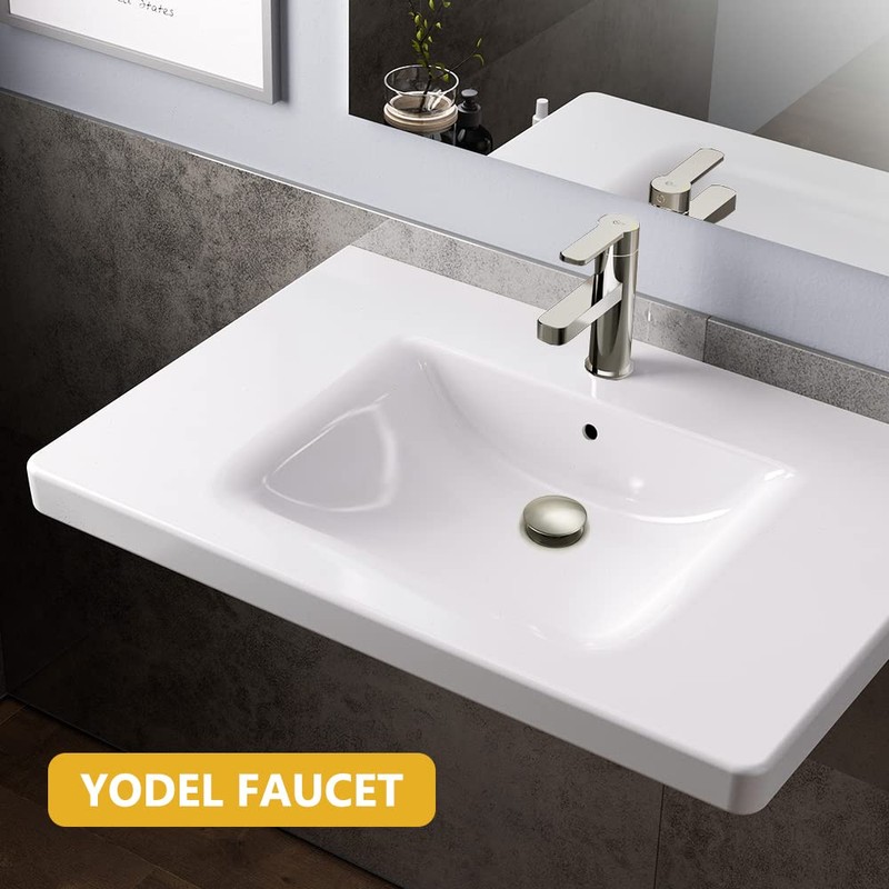 Yodel Faucet Bathroom Sink Drain with Overflow - 1 1/2"