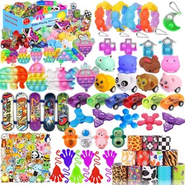 109 Pcs Party Favors for Kids 4-8, Pop Fidget Toys, Goodie Bag Stuffers, Treasure Box Toys for Classroom, Carnival Prizes, Pinata Stuffers, Goodie Bags Filler, Prize Box toys for Kids Classroom