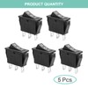 QTEATAK 5Pcs SPDT 3 Pins 3 Position ON/Off/ON Toggle Rocker