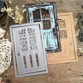 Door Metal Die Cuts, Door Cutting Dies Embossing Stencils DIY Crafts Cards Cutting Dies Cuts for DIY Embossing Card Making Photo Decorative Paper Dies Scrapbooking
