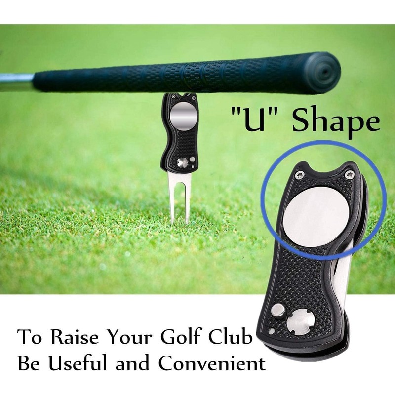 FINGER TEN Golf Divot Repair Tool and 3 US Ball