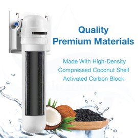 0.01 Micron Ultrafiltration System with KDF 55 and Hollow Fiber Membranes, for Under Sink, Refrigerator, Ice Makers, Dispensers. Reduces Harmful Contaminants, Chlorine, Lead, Odor, Taste and Scale.