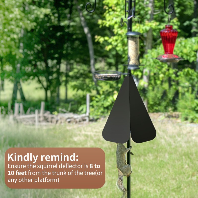 Otoolling 2 Pack Plastic Squirrel Baffle for Bird Feeder Pole