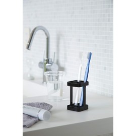 山崎実業 歯ブラシスタンド トゥースブラシスタンド タワー スリム ブラック 2822