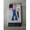 SIGVARIS Microfiber Patterns Calf High Socks 15-20 Blue Argyle Size