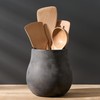 JIEMEI HOME Kitchen Utensil Holder, 6.61" Ceramic Rustic Utensil Crock