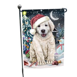 Doggie of the Day Golden Retriever Dog Garden Flags - Have a Holly Jolly Christmas - Double Sided - Yard Porch Lawn Spring Decorative Gift - Home Decor 12 1/2"w x 18"h - GFLAG52809