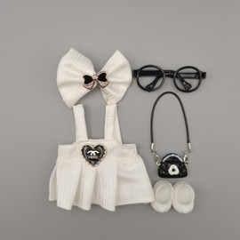 17cm Doll Clothes Set & Outfit Set for 17cm Dolls – Premium Suspender Skirt with Accessories, Luxury Chic Doll Clothing for Collectible Dolls (Style D)