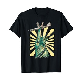 Statue of Liberty AR-15 Gun Loving American T-Shirt
