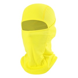 Balaclava Face Mask Adjustable Windproof UV Protection Hood (US, Alpha, One Size, Yellow)