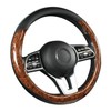 BANLIE Wood Grain Steering Wheel Cover Microfiber Leather Breathable Anti