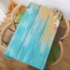 Walmsco Tablecloth Blue Wooden Board Beach Starfish Decor For Dining