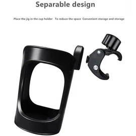 Orco Bike Bottle Holder, Black Bicycle Cup Holder 360 Degrees Rotation Cycling Water Bottle Cages; fit Bicycles, Mountain Bikes, Prams and Wheelchair