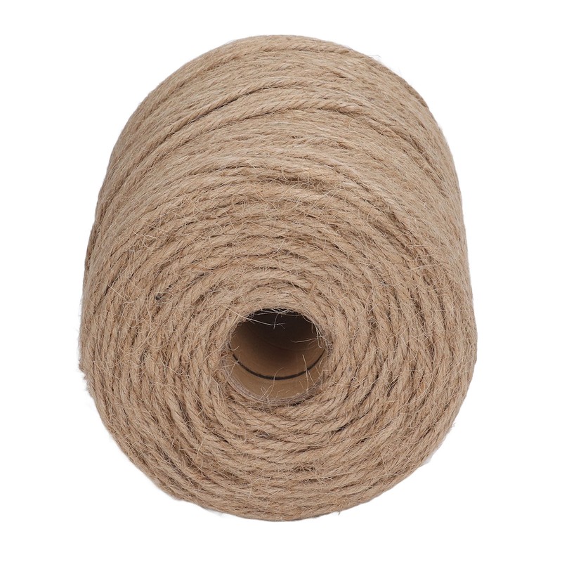 200m Natural Jute Twine 3mm Dia 4 Strand Safety Protective