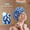 YFONG Reusable Shower Cap for Women, Waterproof & Durable Bath