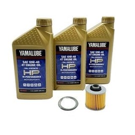 Yamaha Yamalube Grizzly 600 (1998-2001) High Performance Oil (3 Quarts) and Filter Change Kit, #4X7-13440-90-00 and #LUB-10W40-FS-12