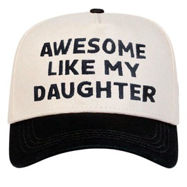 Fathers Day Hat Girl Dad Hats Awesome Like My Daughter Trucker Hat Men Gifts for Dad from Daughter Black