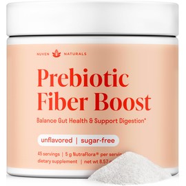 Prebiotic Fiber Powder - Unflavored & Sugar Free | 45 Servings | Fiber Supplement to Support Digestive Regularity, Gut Health, Bloating & Immune Support - 1 Scoop of Soluble Prebiotic Powder Daily