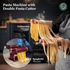 Fante’s Double Pasta Maker, Premium Stainless Steel Noodle Press with