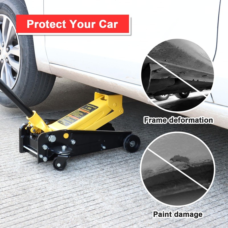 JUKFITA Floor Jack Pads, 2 Pack Rubber Jack Pucks, Pinch