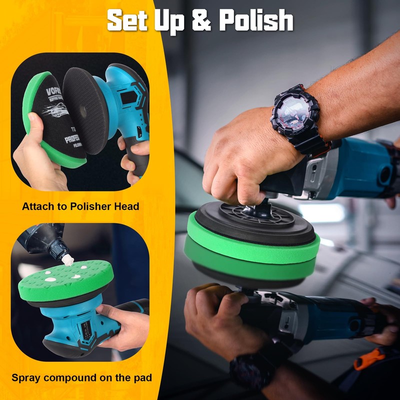 8 Pcs Buffing Polishing Pads, 6 Inch Polishing Pads, Car