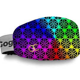 GogglesCover: Protective ski and snowboard goggles cover, life flower rainbow design