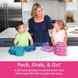 Bentgo® Kids Insulated Lunch Tote - Water-Resistant, Reusable, Lightweight & Durable Lunch Bag with Water Bottle Holder & Mesh Pocket, Fits Lunch Box & Water Bottle - Ideal for Ages 3+ (Rainbow)