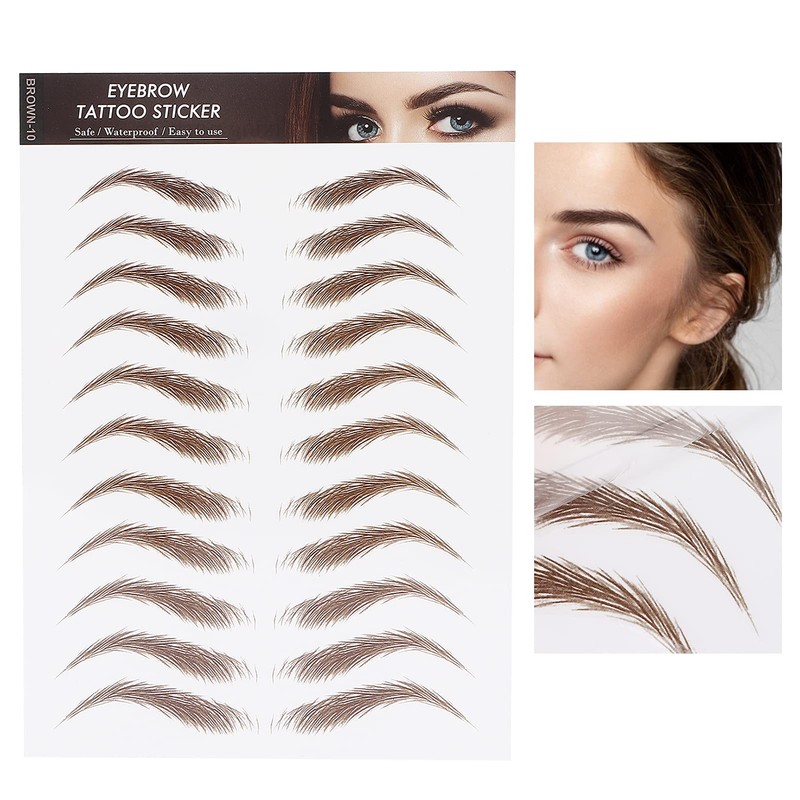 Eyebrow Tattoo Stickers, Eyebrow Transfer Stickers, Waterproof, 4D, Hair Like