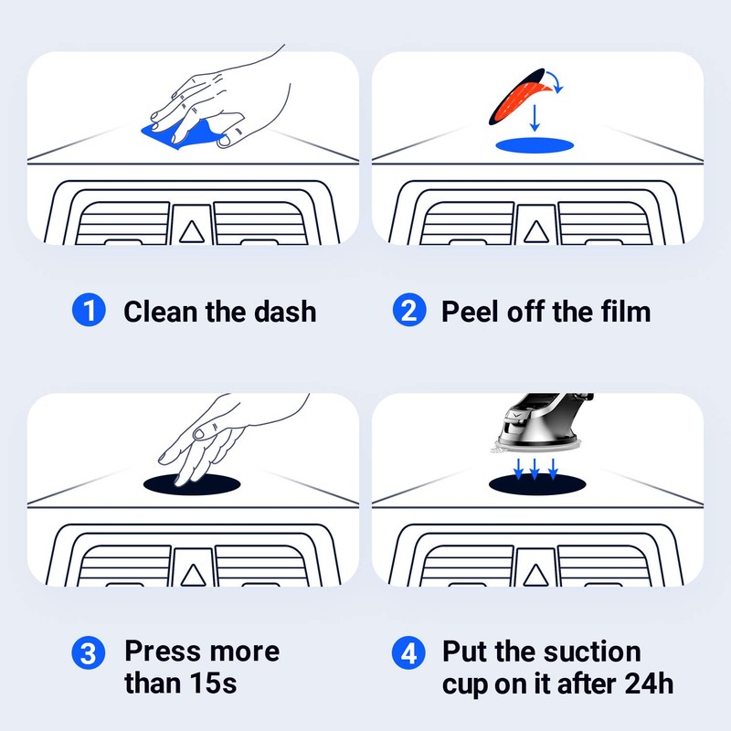 TORRAS Adhesive Sticky Pad Mounting Disk for Car Dashboard, Suction