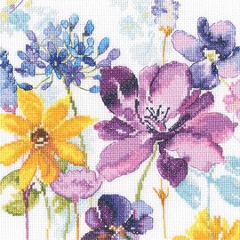Wizardi Counted Cross Stitch Kit - Flowers of Happiness M1042 RTO