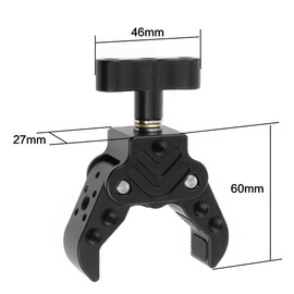 CS PRIORITY Upgraded Mini Magic Arm with Double 1/4" Ball Head Adapter Monitor Mounting Stand Compatible with HERO 13 for Tripod Stabilizer Mount Monitor LED Rig Photography Bracket (Standard Clamp)