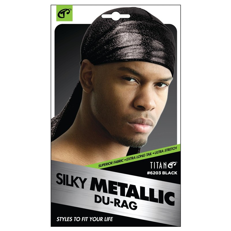 Titan SILKY METALLIC DURAG Silk Durag for Men Satin Durag