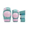 SFR Star Triple Pad Unisex Adult Skateboard Protector Set, Pink/Green,