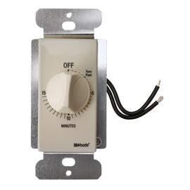 Woods 59712 In-Wall 15 Minute Spring Wound Timer, Light Almond