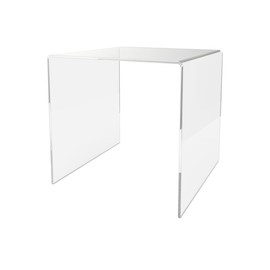 Marketing Holders Acrylic Riser Display Stand 7" Square Merchandise Showcase Small Figurines or Products Pedestal for Retail Stores and Boutiques Counter or Tabletop Clear Throne Platform