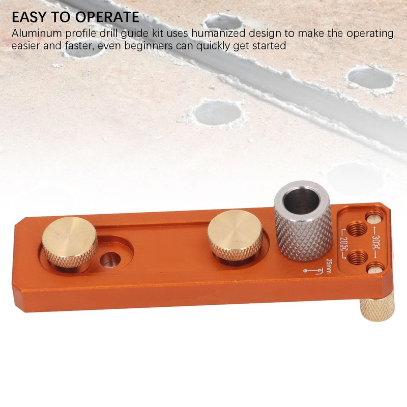 Aluminum Profile Drill Guide Set Kit Single Access Hole Extrusion