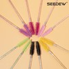 50 Pieces Eyelashes/Eyebrows Brushes, 10CM Lash Removal Cleaning Tools, Crystal