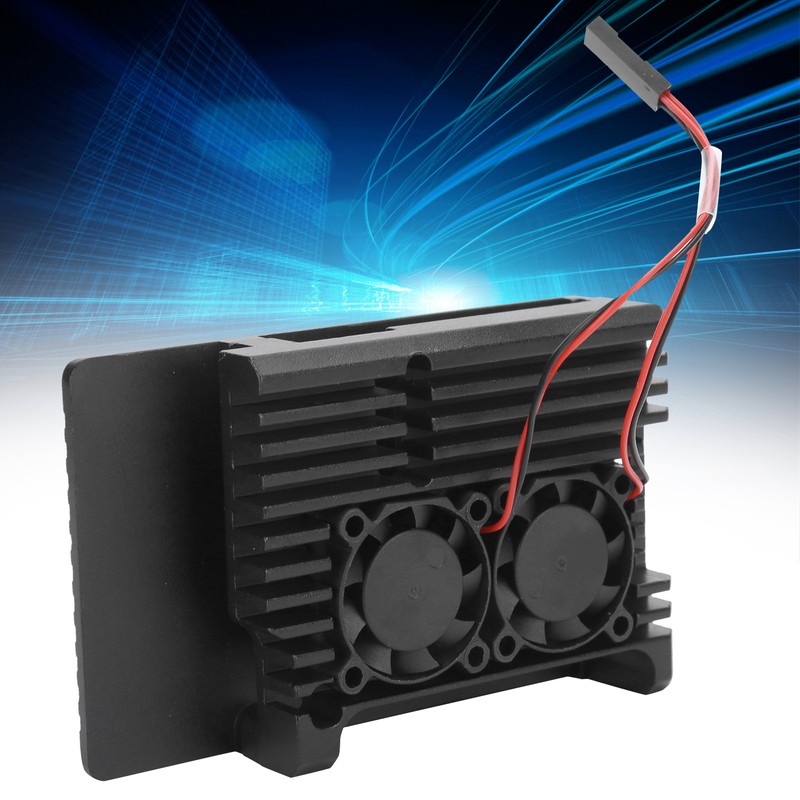 Aluminum Case with Dual Fan Cooling Shell for Raspberry Pi