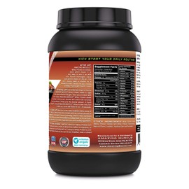 Amazing Muscle 100% Whey Protein Powder *Advanced Formula with Whey Protein Isolate Along with Ultra Filtered Whey Protein Concentrate (Hazelnut, 2 Lb)