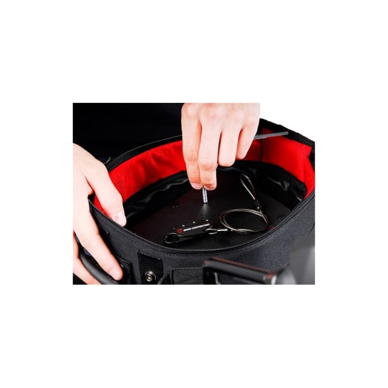 SW-MOTECH Diebstahlsicherung für EVO Tankrucksack Sicherungsstift/Motorradtaschen-Kabelschloss.
