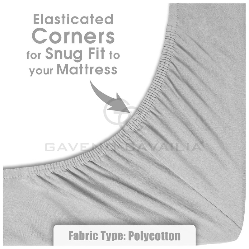 GC GAVENO CAVAILIA Percale King Size Fitted Sheets | Elasticated