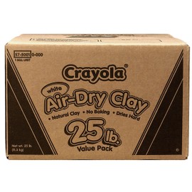 Crayola Air Dry Clay for Kids - White, 25lbs, Bulk Modeling Clay for Kids, No Bake, Sculpting & Molding Material, Bulk Art Supplies for Classrooms