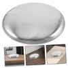 Beavorty 2pcs Oval Steel Soap Bar Stainless Steel Soap Alternative