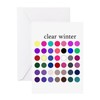 CafePress Color Analysis Card Clear Winter Folded Greeting Card Glossy