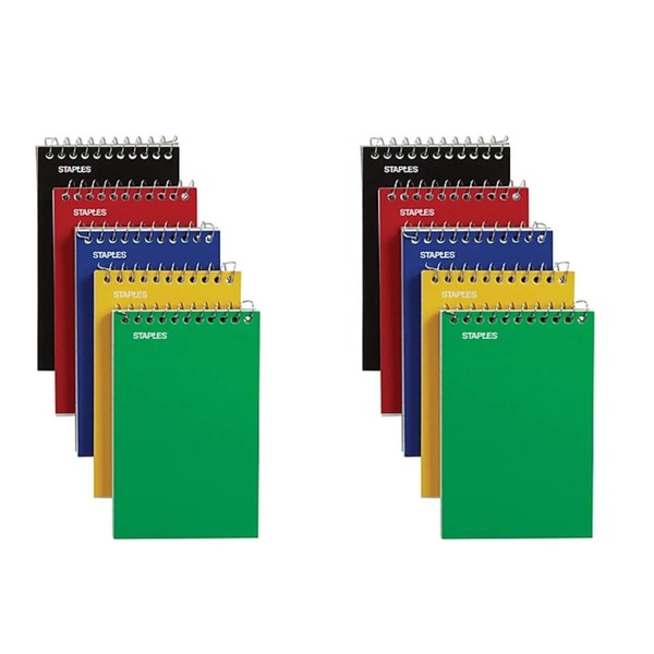 STAPLES Top Bound Memo Books, 3" x 5", 10/Pack (10