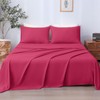 LONAVA King Sheet Set 4 Pieces,Magenta Red Ultra Soft &