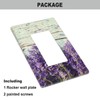 Pznen Lavender Single Rocker Switch Plate Purple Lilac Floral Flowers