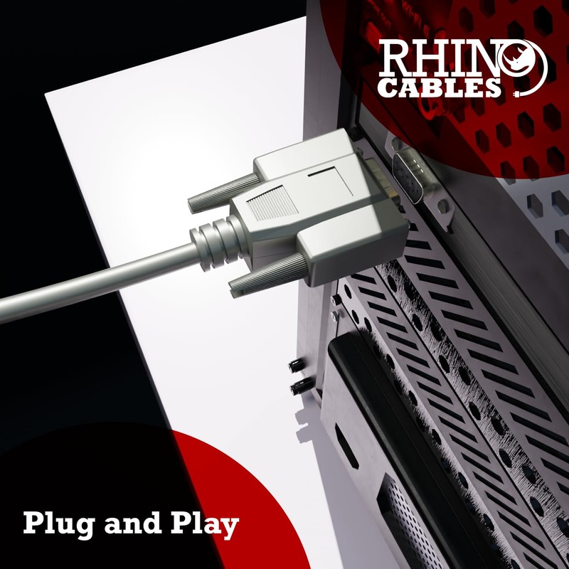 rhinocables Serial 9 Pin Male to Male Cable DB9 to