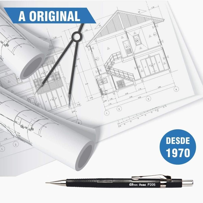 Pentel P205-D 0,5 mm HB Stifteetui, Grün, 1 Stück (1er